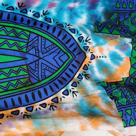 Casual Tie Dye Cotton Dashiki - Picture 9 of 9